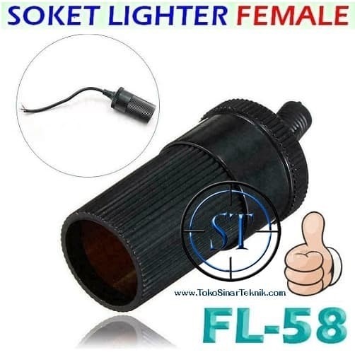 Soket Betina Car Lighter Female Socket Cok Steker Inline Mobil Colokan Plug Connector Replacement Dc 12V