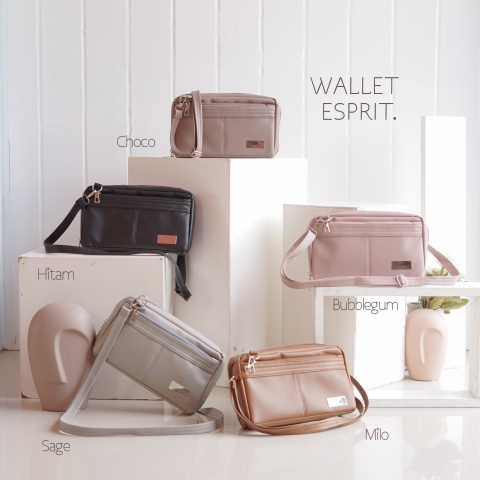 Rumah Tas Lucu - WALLET ESPRIT LT  TAS WANITA TERMURAH SLING BAG LOKAL FASHION  SELEMPANG VINTAGE  S