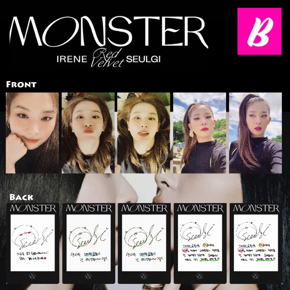 IRENE&SEULGI MONSTER ALBUM PHOTOCARD UNOFFICIAL