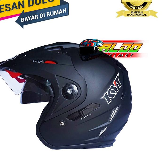 ☈ HELM KYT VENOM RR SOLID | BLACK DOFF | ORIGINAL HELMET | KYT VENOM RR DOUBLE VISOR ◙