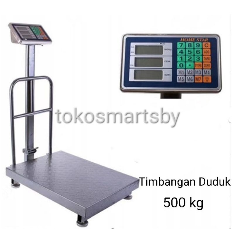 TIMBANGAN DUDUK DIGITAL KAPASITAS 500KG &amp; 300KG ELECTRIC PLATFORM SCALE