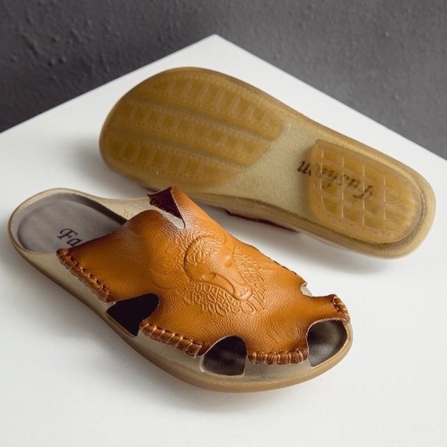 Sepatu Sendal Gunung Kasual Pria Sandal Hiking Kulit Asli Original/Sandal Slide/Sandal Pria Terbaru Import 021 Promo Best Seller