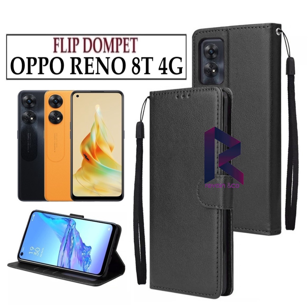 FLIP COVER OPPO RENO 8T 4G FLIP WALLET LEATHER KULIT PREMIUM SARUNG BUKA TUTUP KESING HP FLIP CASE OPPO RENO 8T 4G