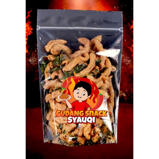 

100 Gram Keripik Usus Krispy Ayam Original Daun Jeruk