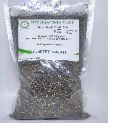 

➽ 1000gr Organic Black Chia Seeds - Biji Chia Hitam Organik - USDA Certified Organic ☈