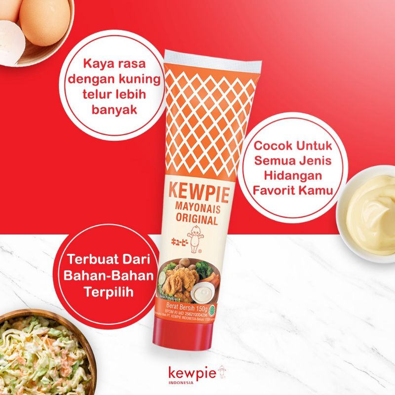 

Kewpie mayonaise original Jepang 150gr Tube
