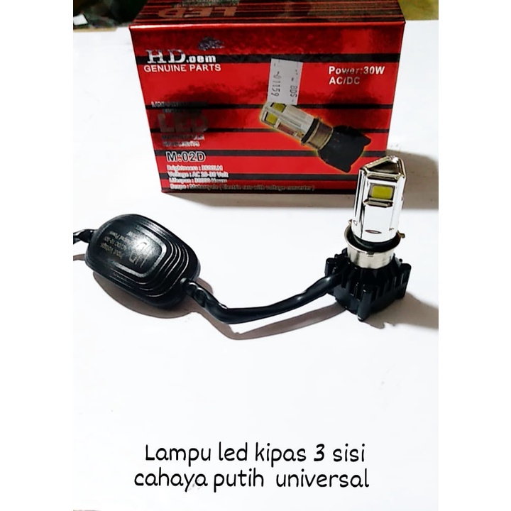 Lampu Led Depan 3Sisi M02D ACDC - Lampu Utama Motor 3 Sisi - Lampu Depan Led 3 Sisi Shinagawa M02D