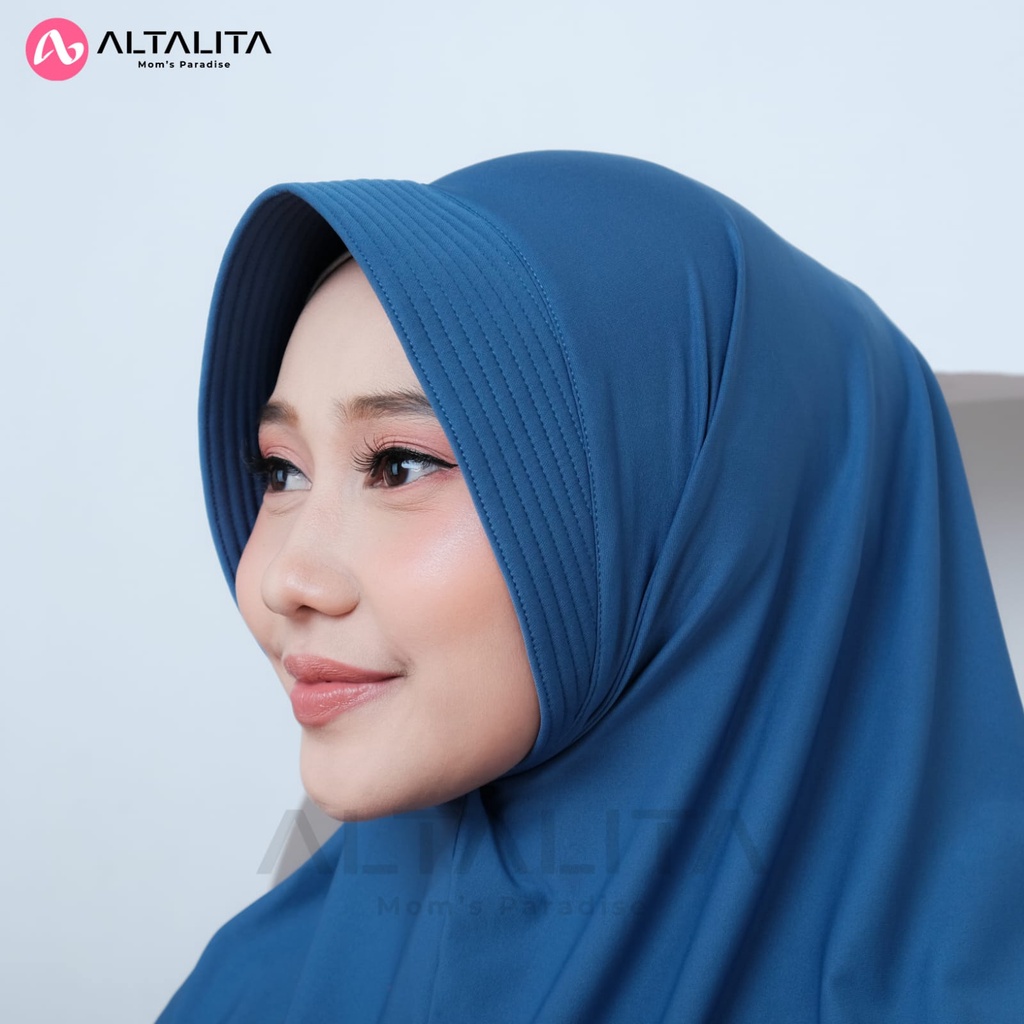 Altalita - Hijab Instan Qaila Penguin Jersey Premium Kerudung Bergo Hamidah Menutup Dada Jilbab Instant Ukuran M Cocok Untuk Sekolah Olahraga Volly Futsal Senam dan Sehari-Hari