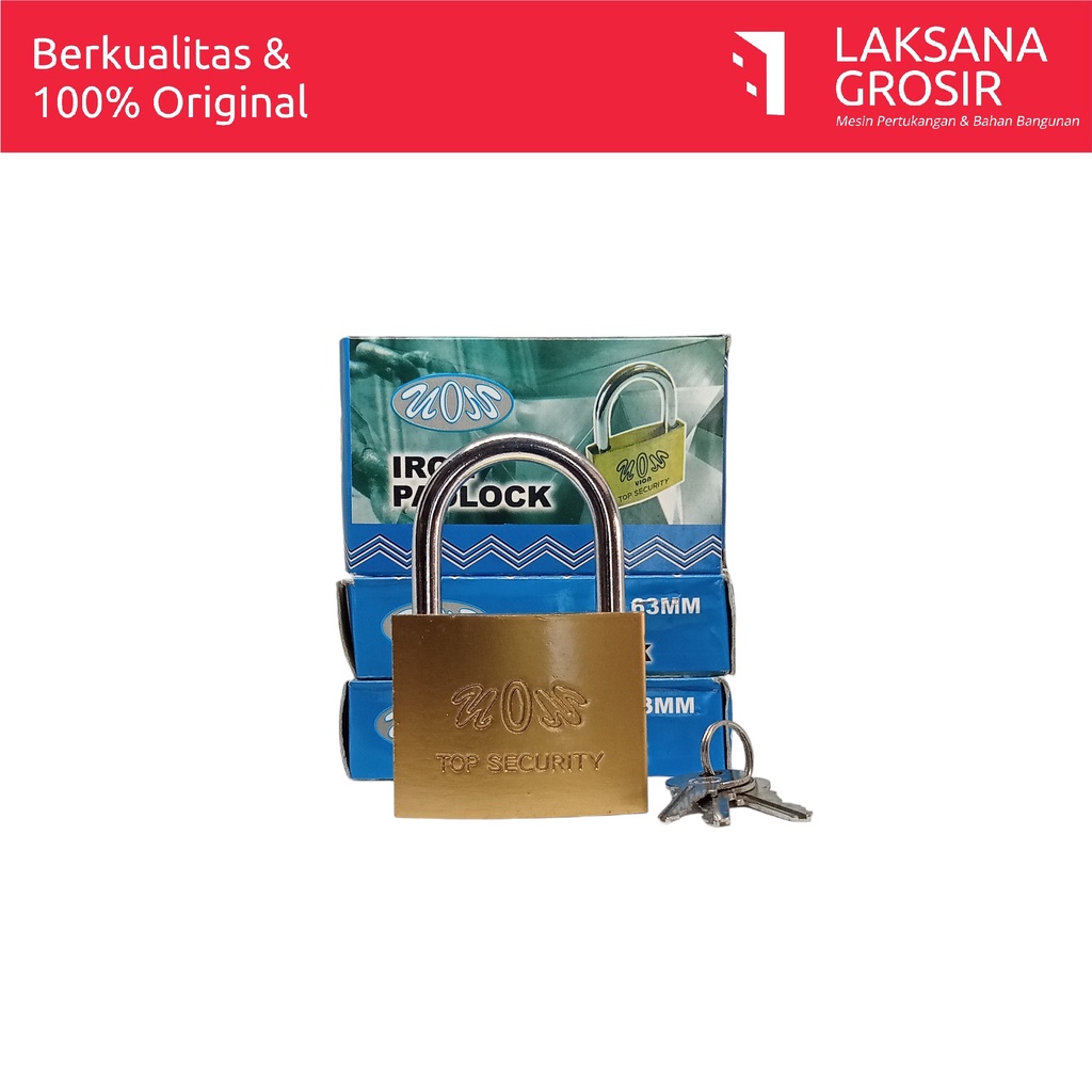 Konci Kunci Gembok 60mm Ruko Gudang Pintu Pagar Pendek Rumah Anti Potong Maling Besi Baja Kuat Besar