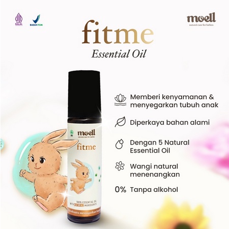 Moell Fitme Natural Essential Oil / Bantu Menyegarkan Tubuh Anak / BPOM