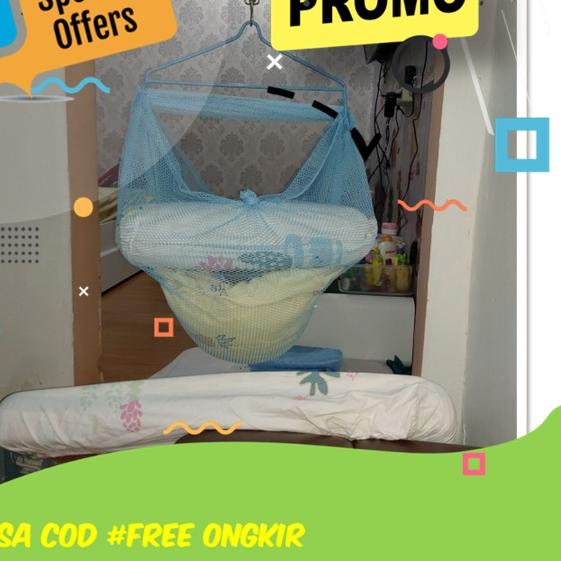 ✬ Kasur Ayunan Bayi Gantungan Dan Tiang Murah - Per Kelambu Baby Gantung Rotan Hammock Bouncer Set B