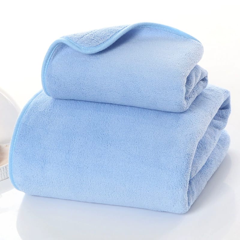 Set 2pcs Handuk mandi dewasa dry microfiber uk 70x140 dan 30x30