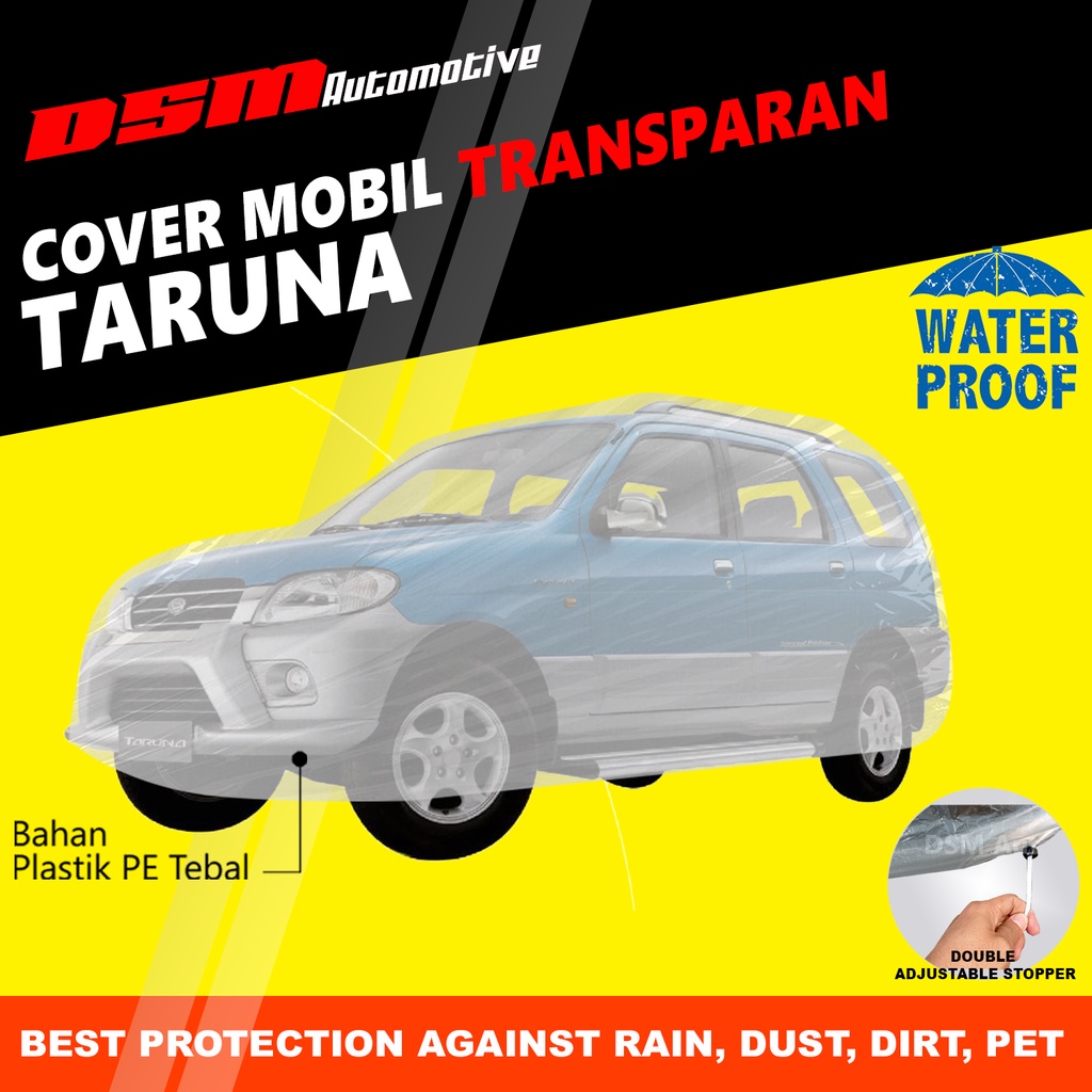 Cover Mobil Daihatsu Taruna Seri C F OXXY Transparan / Plastik Tebal Waterproof Outdoor Indoor