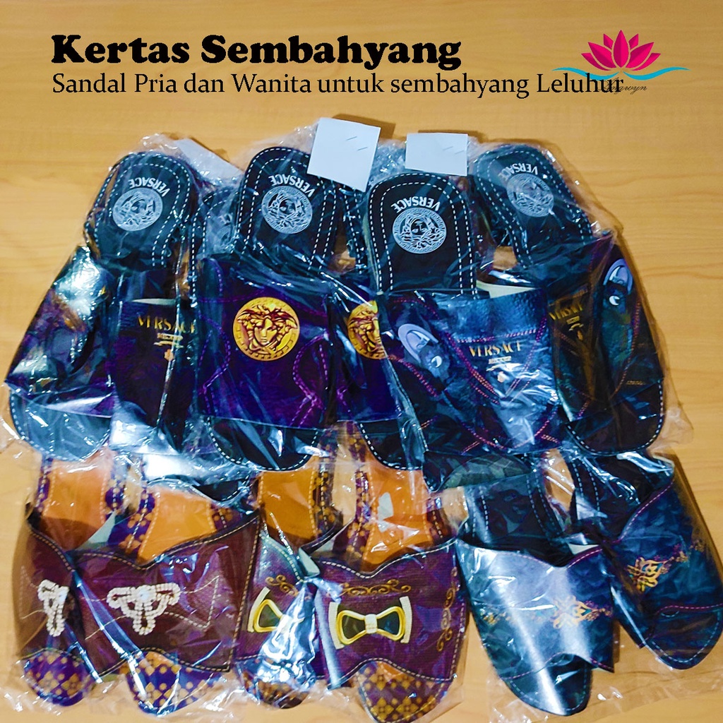 Sandal Kertas Pria / Wanita untuk Sembahyang Leluhur / Cheng Beng