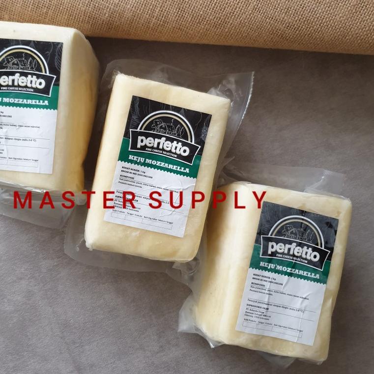 

☁ KEJU PERFETTO MOZARELLA 1 KG ORIGINAL/ MOZARELLA CHEESE PERFETTO HALAL ✯