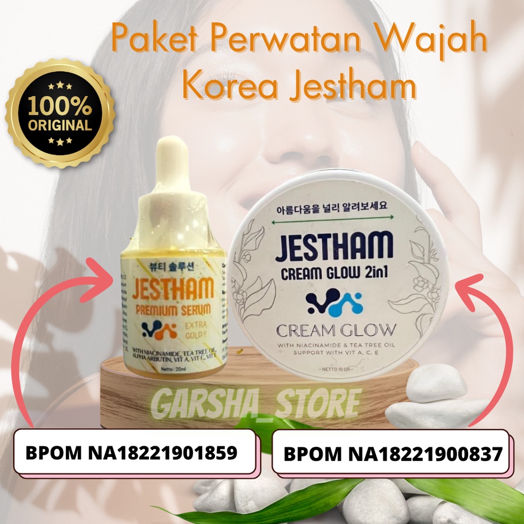 Jestham Cream Glow 2 in 1 + Serum Premium Gold Original BPOM
