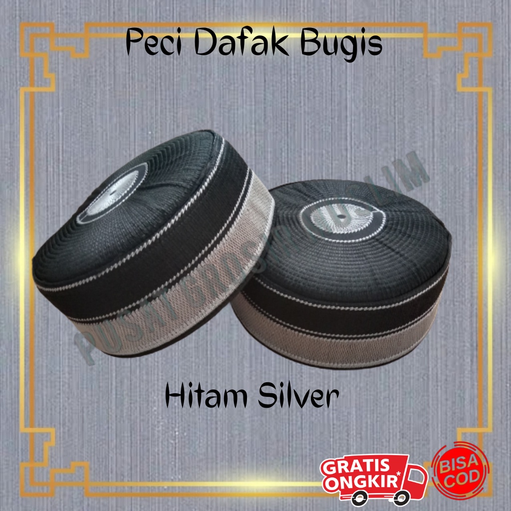 (ALL)Promo Peci Dafak Motif Bugis  / Peci Kopiah Bugis Dafak Termurah