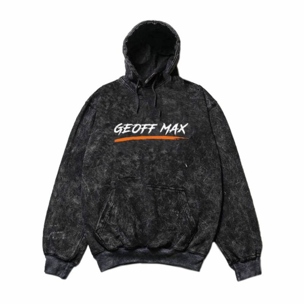 Geoff Max Oficial - Pullover Hoodie Woshing Black Snow #01 Pria Wanita Katun Plecce Tebal Premium Si