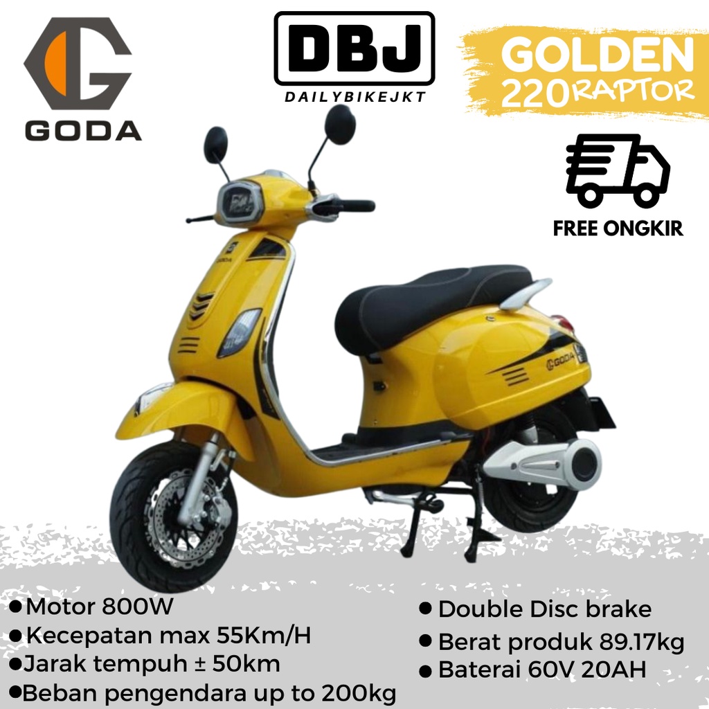 SEPEDA MOTOR LISTRIK GODA GD 220 GOLDEN RAPTOR E MOTOR