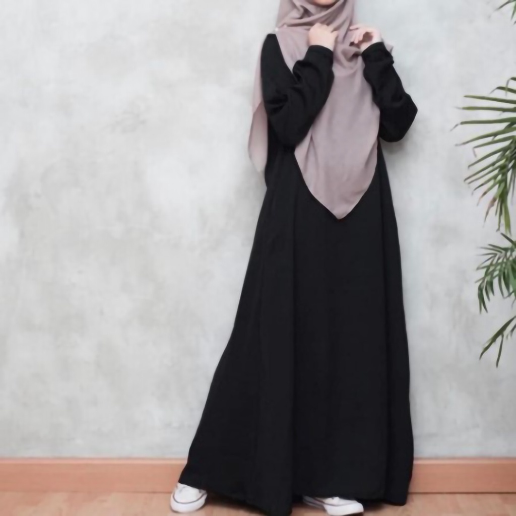 GAMIS POLOS SIMPLE | SIZE S M L XL XXL | DRESS JUMBO BUSUI FRIENDLY SHAKILA