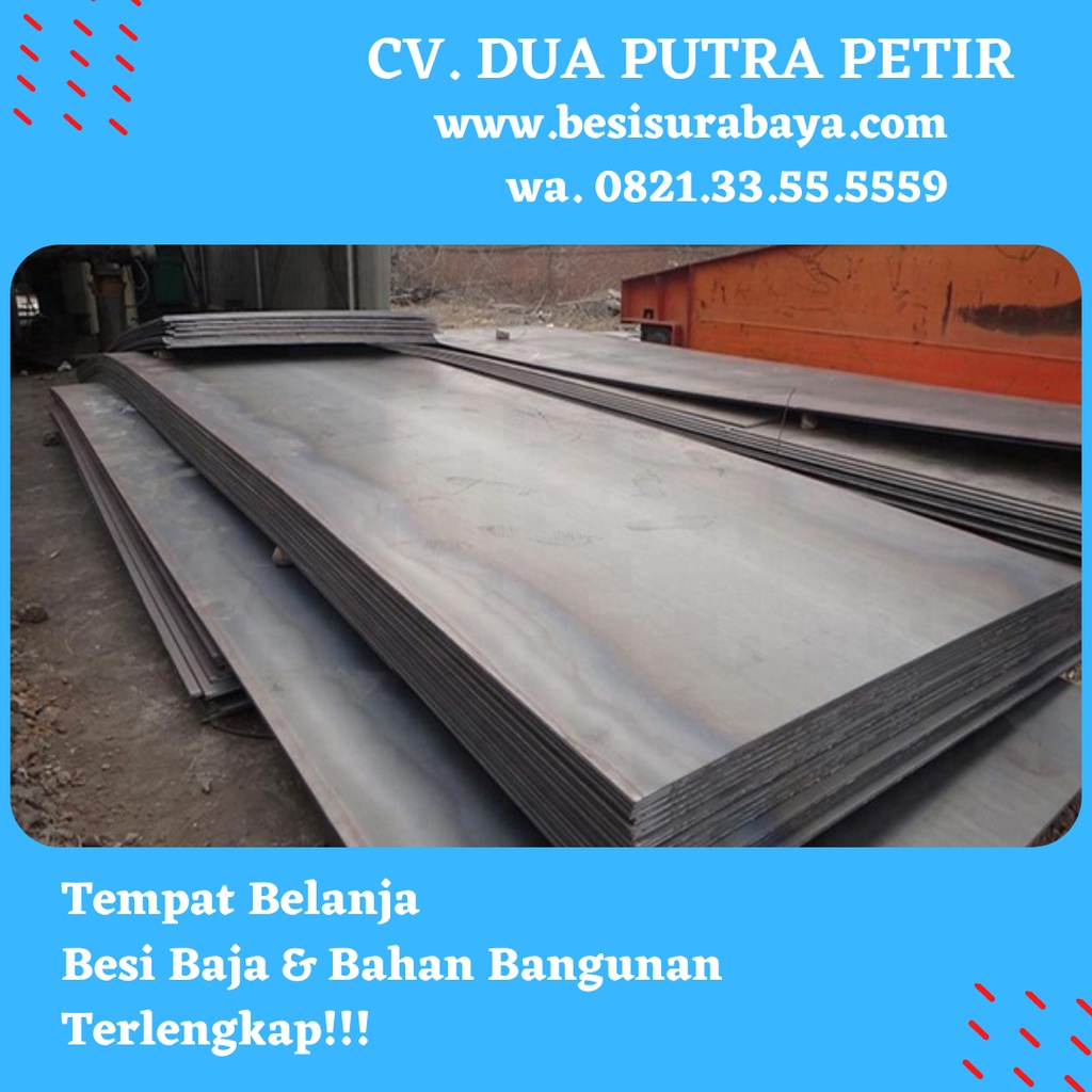plat kapal besi 12mm x 5ft x 20ft berat 875kg