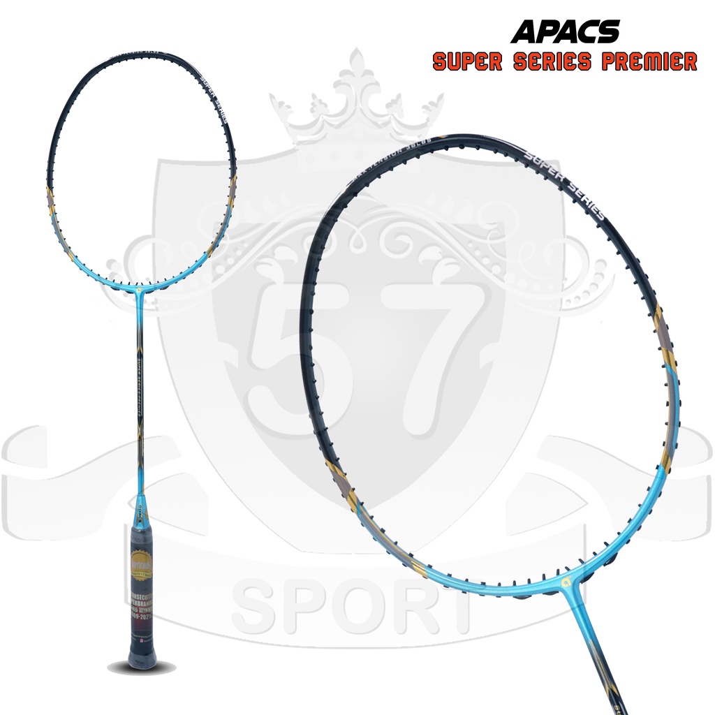 Raket Original Apacs Super Series Premier Bonus Senar dan Tas Badminton