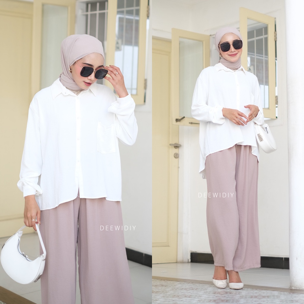 KEMEJA KERJA WANITA / KEMEJA BUSUI / BLOUSE CRINCKLE AIRFLOW / DAILY BLOUSE DEEWIDIY