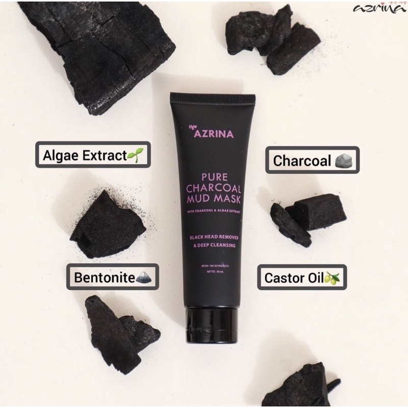 Azrina Pure Charcoal Clay Mask 50ml