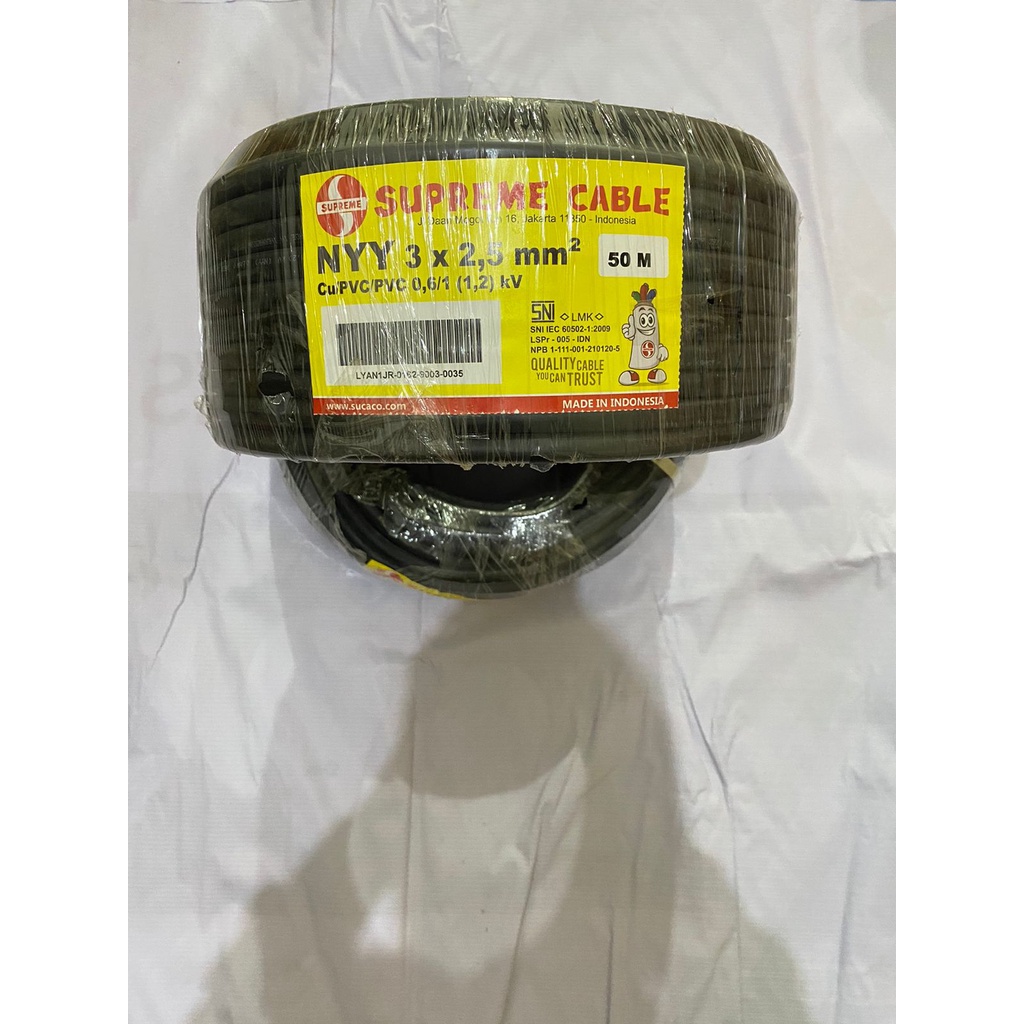 KABEL SUPREME NYY 3x2,5 @50m DAN NYY 3x2,5 @100m