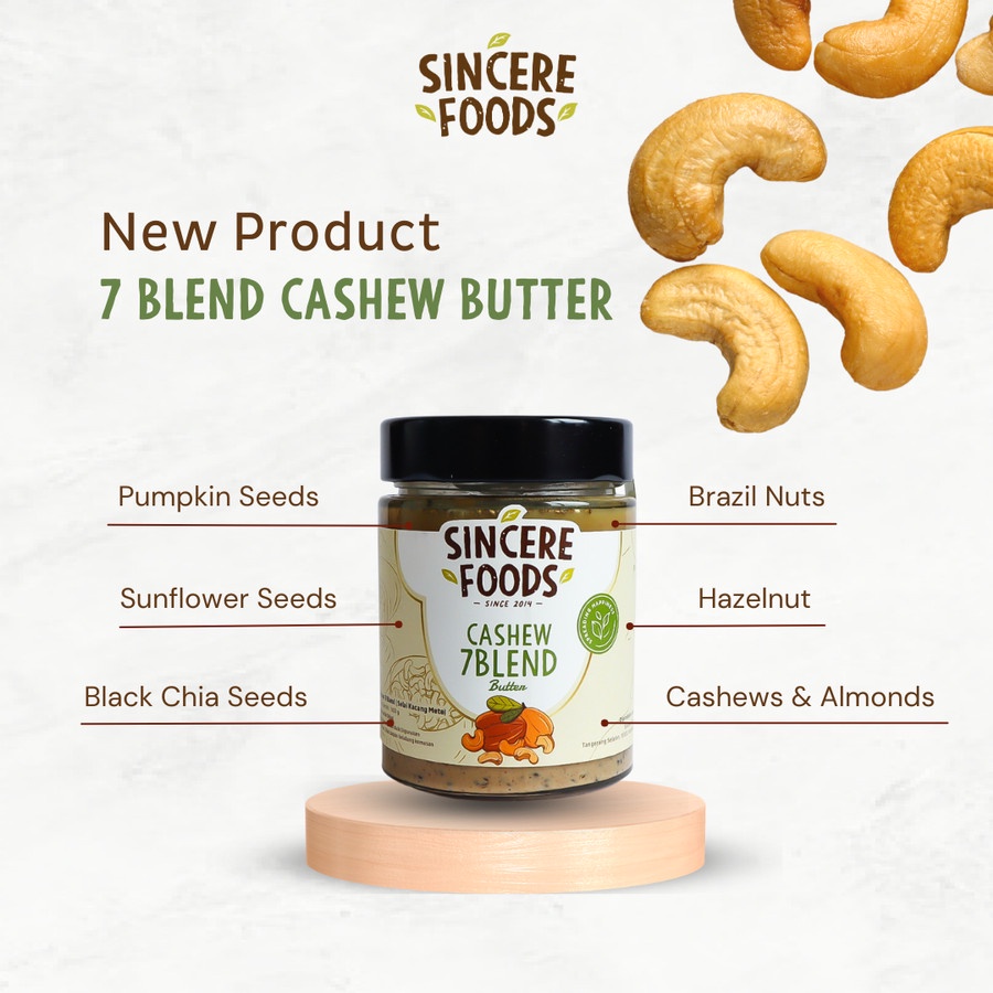 VEGAN Roasted Cashew Butter Sincere Selai Kacang Mede