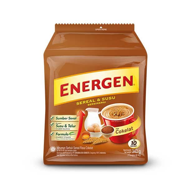 Promo Harga Energen Cereal Instant Chocolate per 10 sachet 34 gr - Shopee
