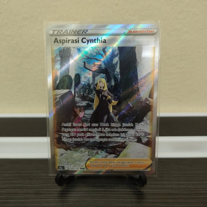 Terlaris Pokemon Tcg Indonesia Trainer Aspirasi Cynthia S12A 239/172 Sar