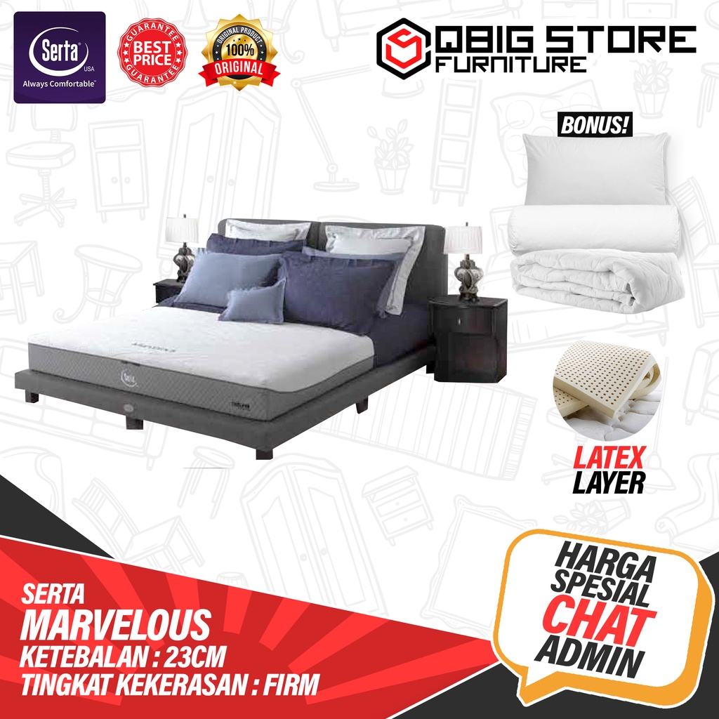 Springbed SERTA Marvelous Kasur Spring bed Matras