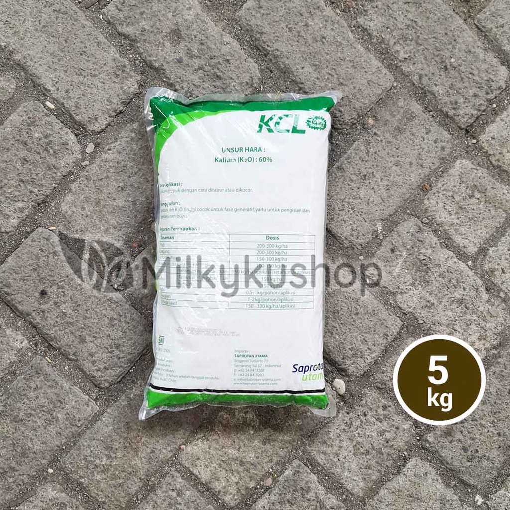 PUPUK PAK TANI KCL PUTIH 5 KG  KEMASAN PABRIK