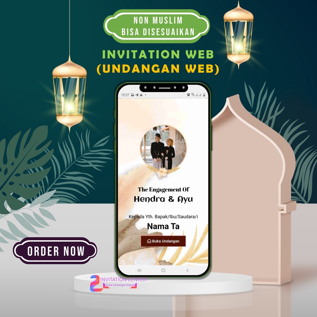 Undangan Lamaran Web / Undangan Pertunangan WEB / Engagement Invitation Web / Invitation Center Kode