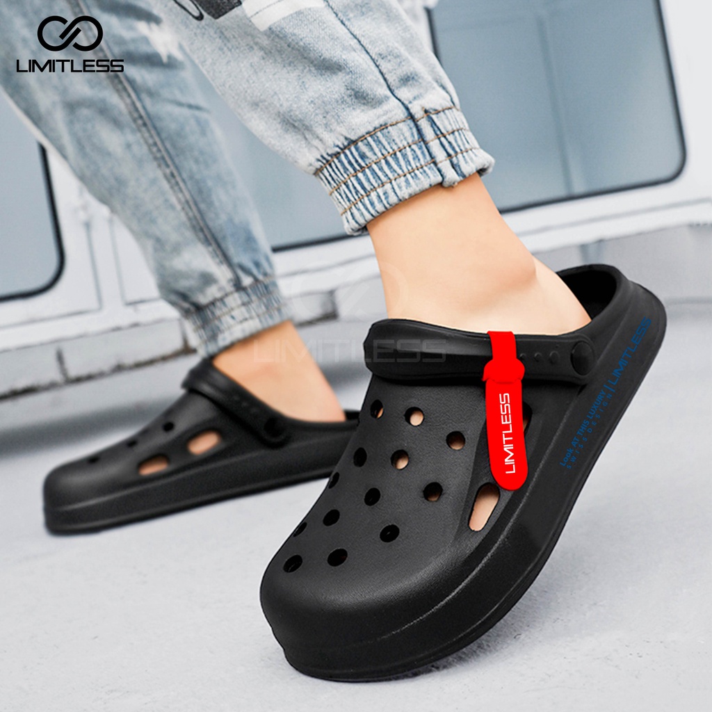 Sandal Pria Slop ELIZER Terbaru Trendy Sendal Slip On Cowok Eva Extralight Fashionable Stylish Kekinian Sandal Selop Cowok Casual