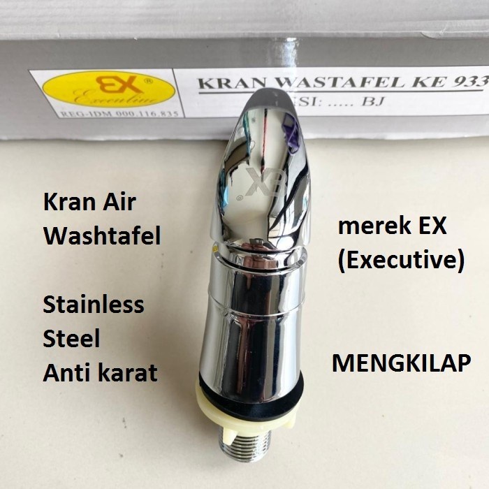 Kran Keran Air Washtafel Wastafel Stainless Steel Anti Karat Model Angkat Tuas Naik Turun MAVIS