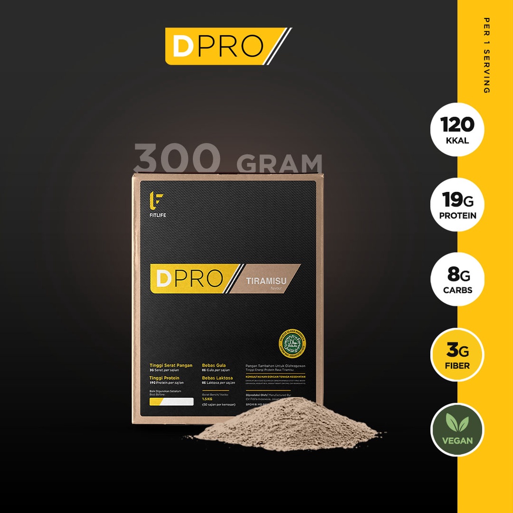 FITLIFE DPRO DietPro 300 gram - Meal Replacement Vegan Protein 10 saji