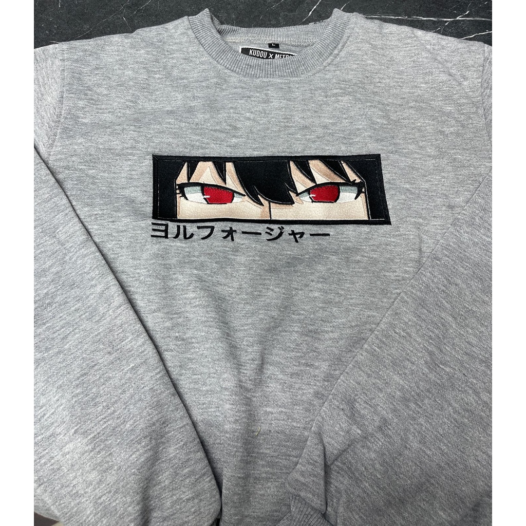 Crewneck Yor Forger Eyes Embroidery Anime Manga Spy x Family Premium Unisex