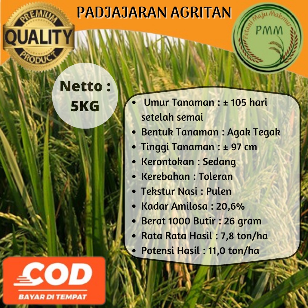 Benih Padi Unggul Padjajaran Agritan 5KG