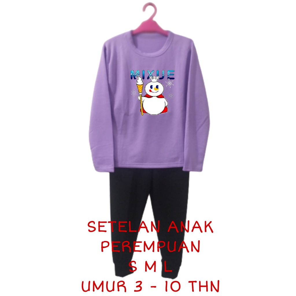 Setelan Anak Perempuan Kaos Lengan panjang dan Celana panjang Terbaru 2022 One Set Baju Tidur Santai Anak Cewek Kekinian Murah Korea Style Size S 3 4 5 Tahun M 5 6 7 Tahun L 8 9 10 Tahun MIXUE