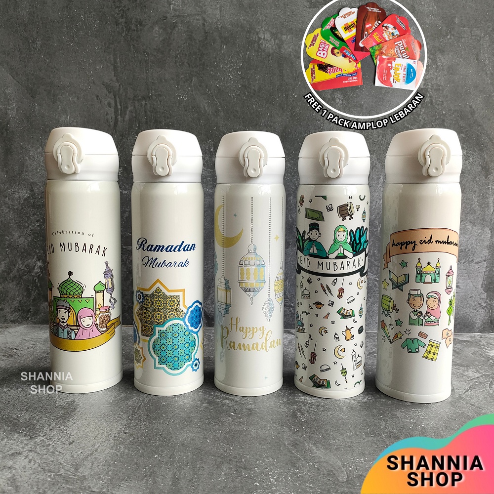 [BUY 1 GET 1] SPECIAL EDITION LEBARAN H777 Termos Air Panas Niagara 500ml Vacuum Flask CUSTOM EDISI IDUL FITRI