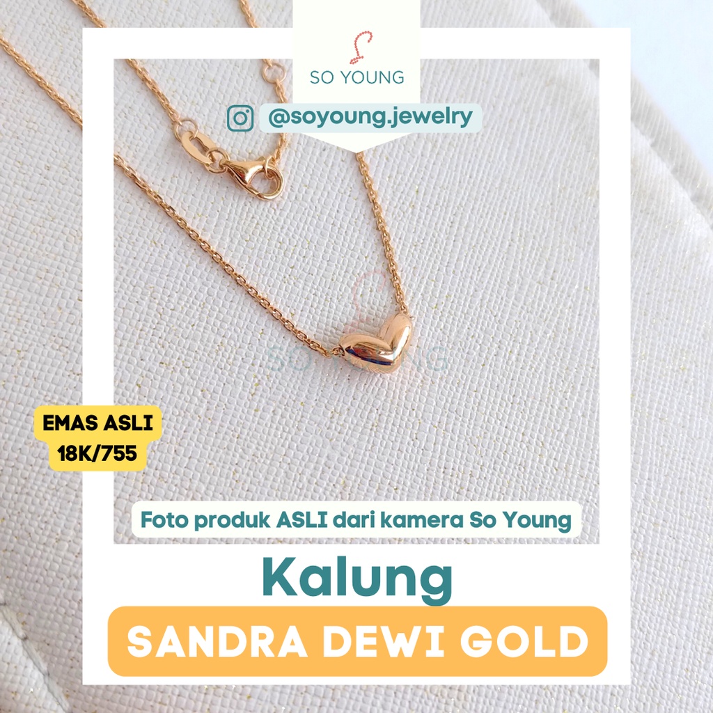 Kalung Sandra Dewi Golden Love Valentine Series NC230001 Kadar 18K