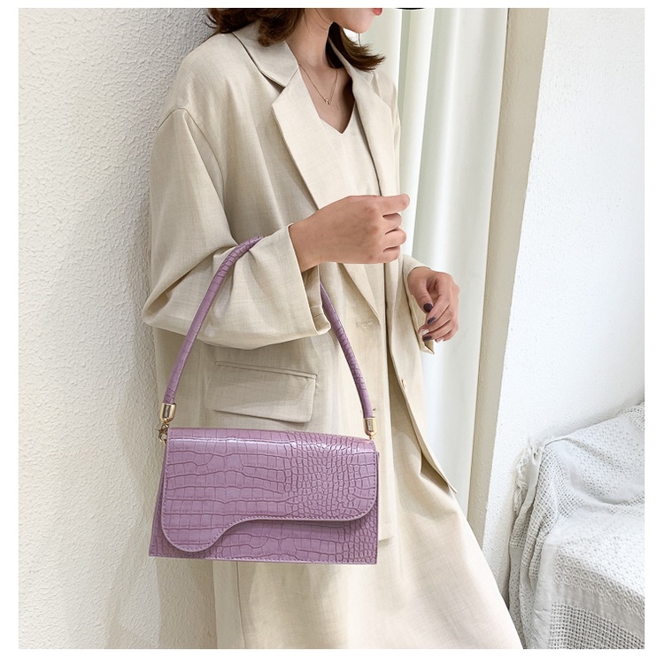 Tas Bahu Wanita Shoulder bag wanita shoulder bag Vintage tas bahu wanita Import tas wanita Croco Sho