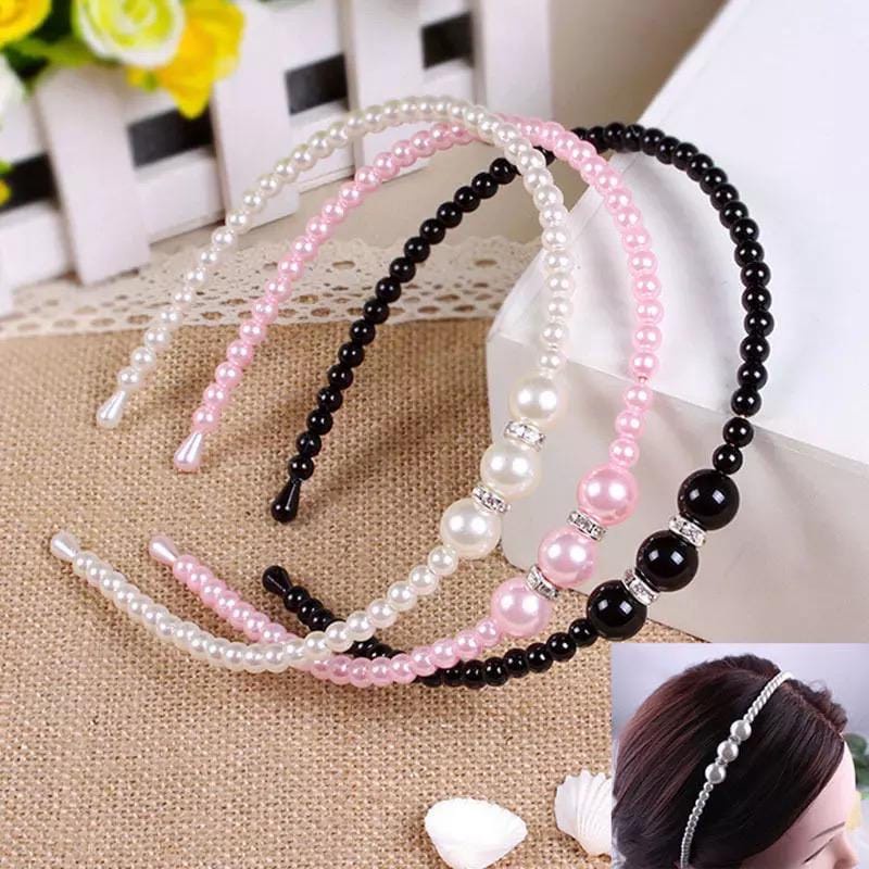 BANDO MUTIARA KOREA MUTIARA SATUAN BANDO KOREA MUTIARA PEARL BANDANA