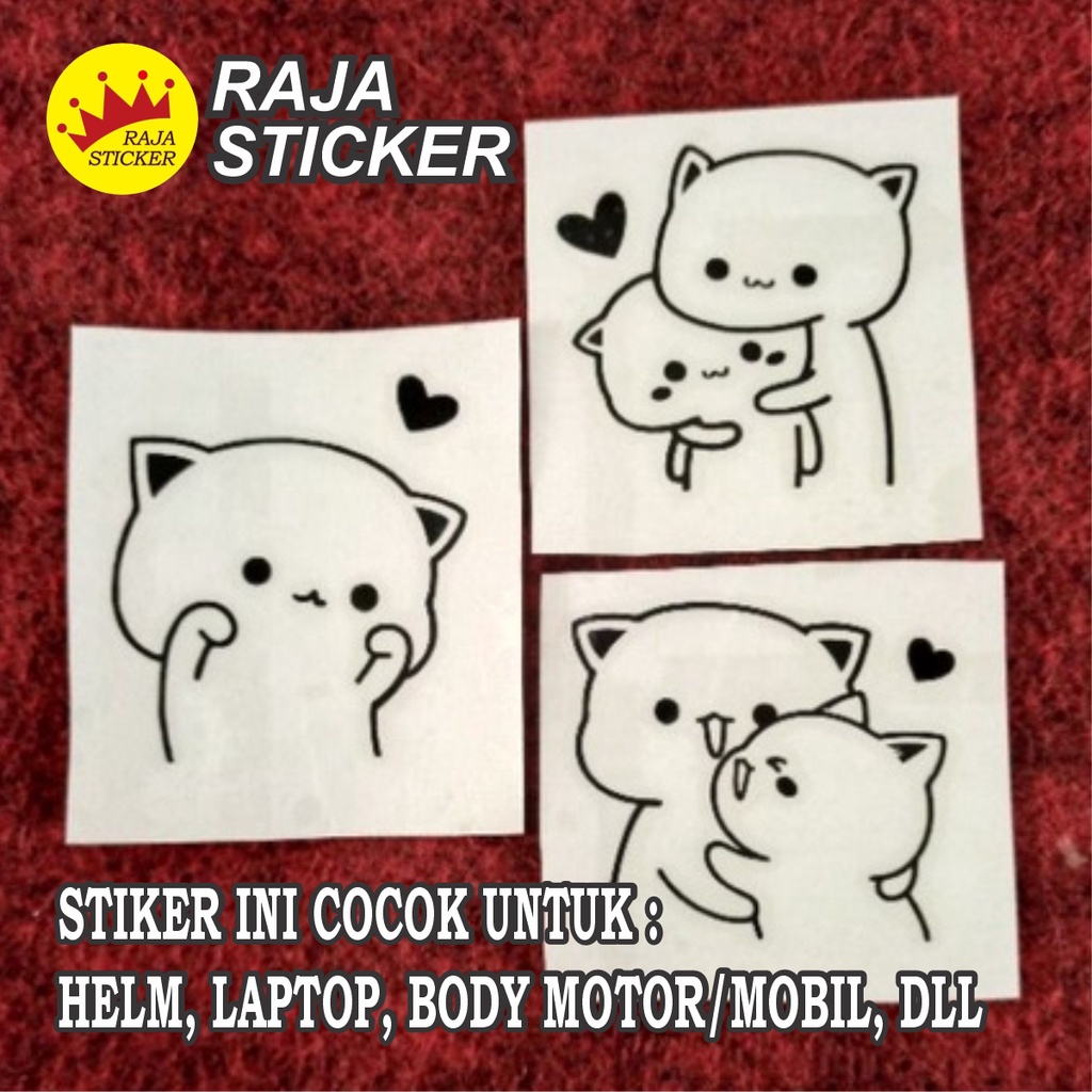 STICKER CUTTING WA KUCING, STICKER LAPTOP, STIKER MOTOR