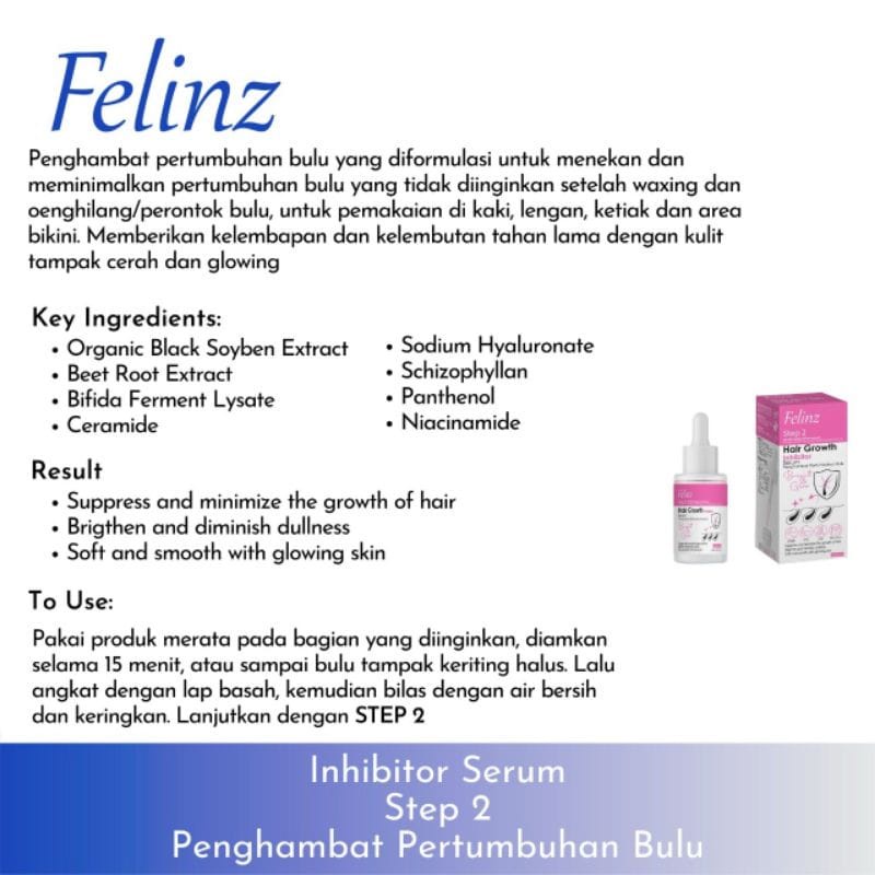 Felinz Step 2 Hair Growth Inhibitor Serum 30ml