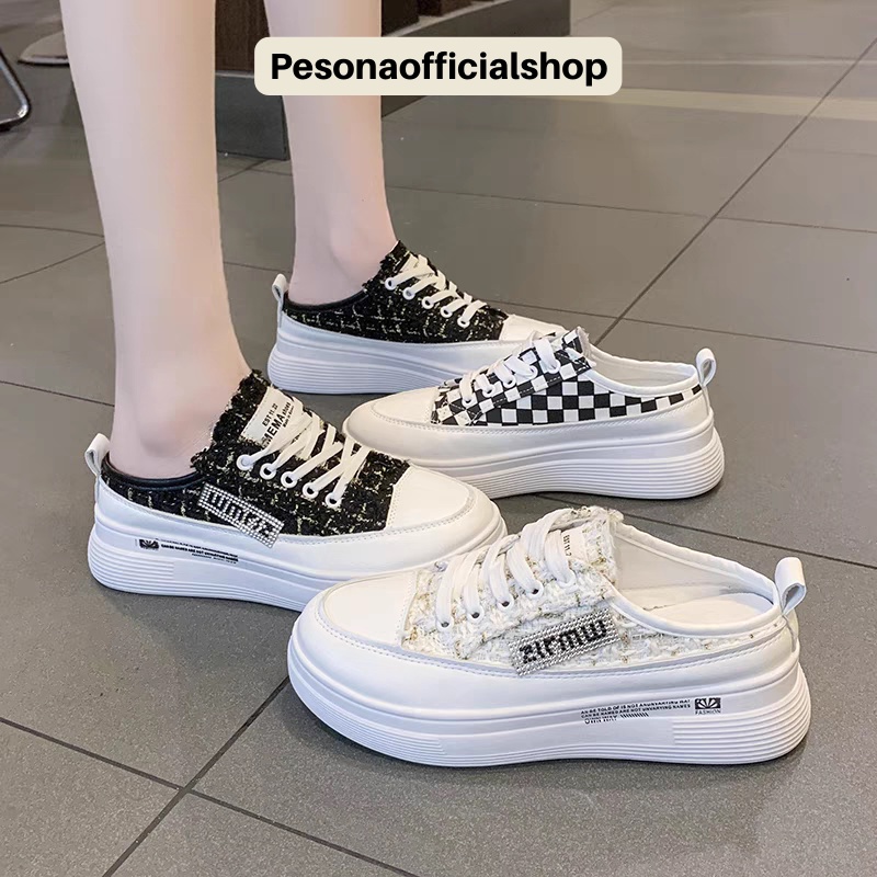 COD POS 378 Sneakers Selop Wanita Model Korea Produk Dijamin Original