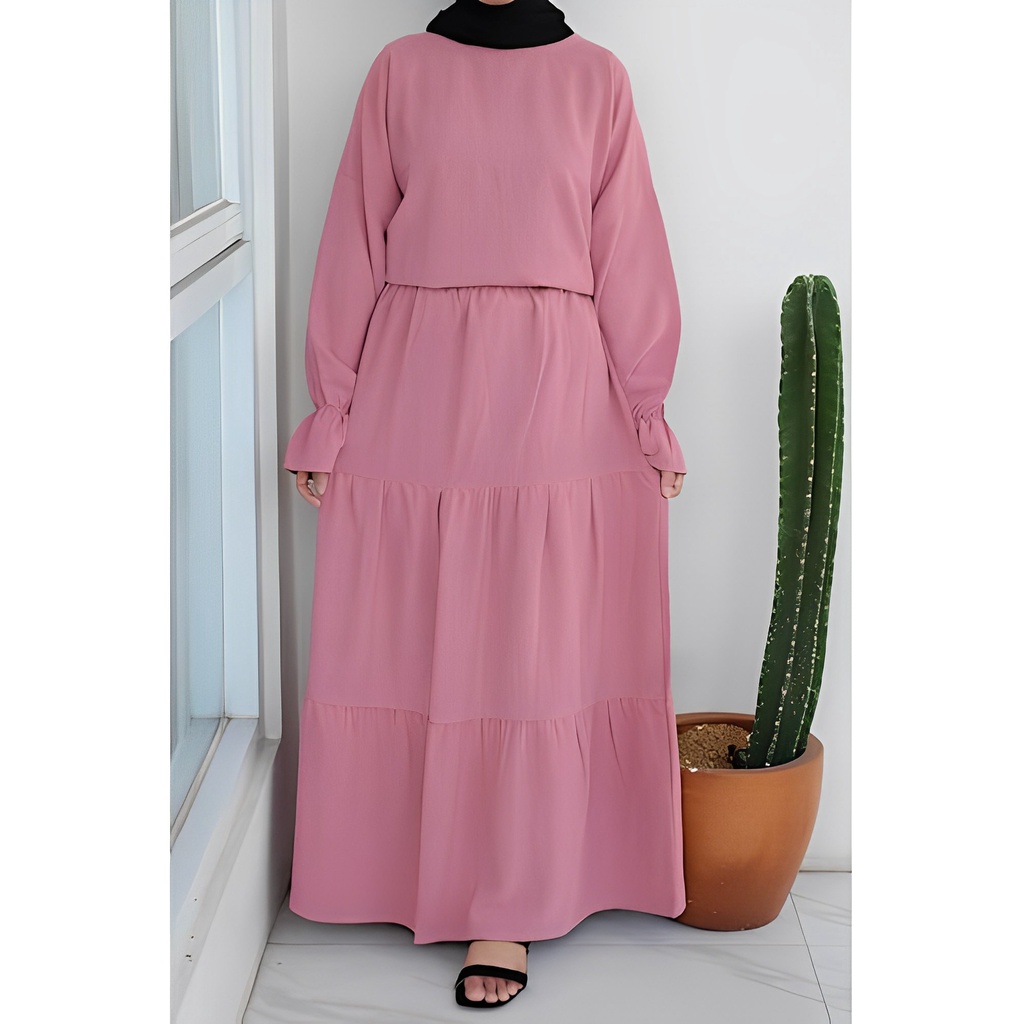 Baju Muslim Wanita Setelan Kekinian Blouse Rok Terbaru 2023 Polos Modern