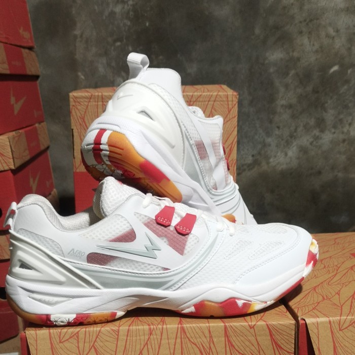 {MentariStore} sepatu Badminton eagle jet pro putih size 41 Berkualitas